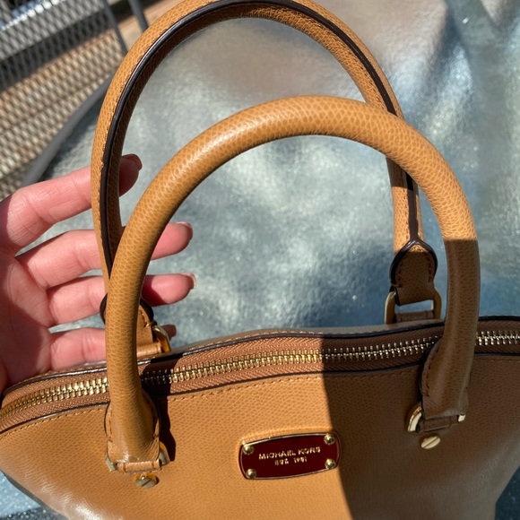 Michael Kors Camel Leather Satchel - Picture 8 of 14